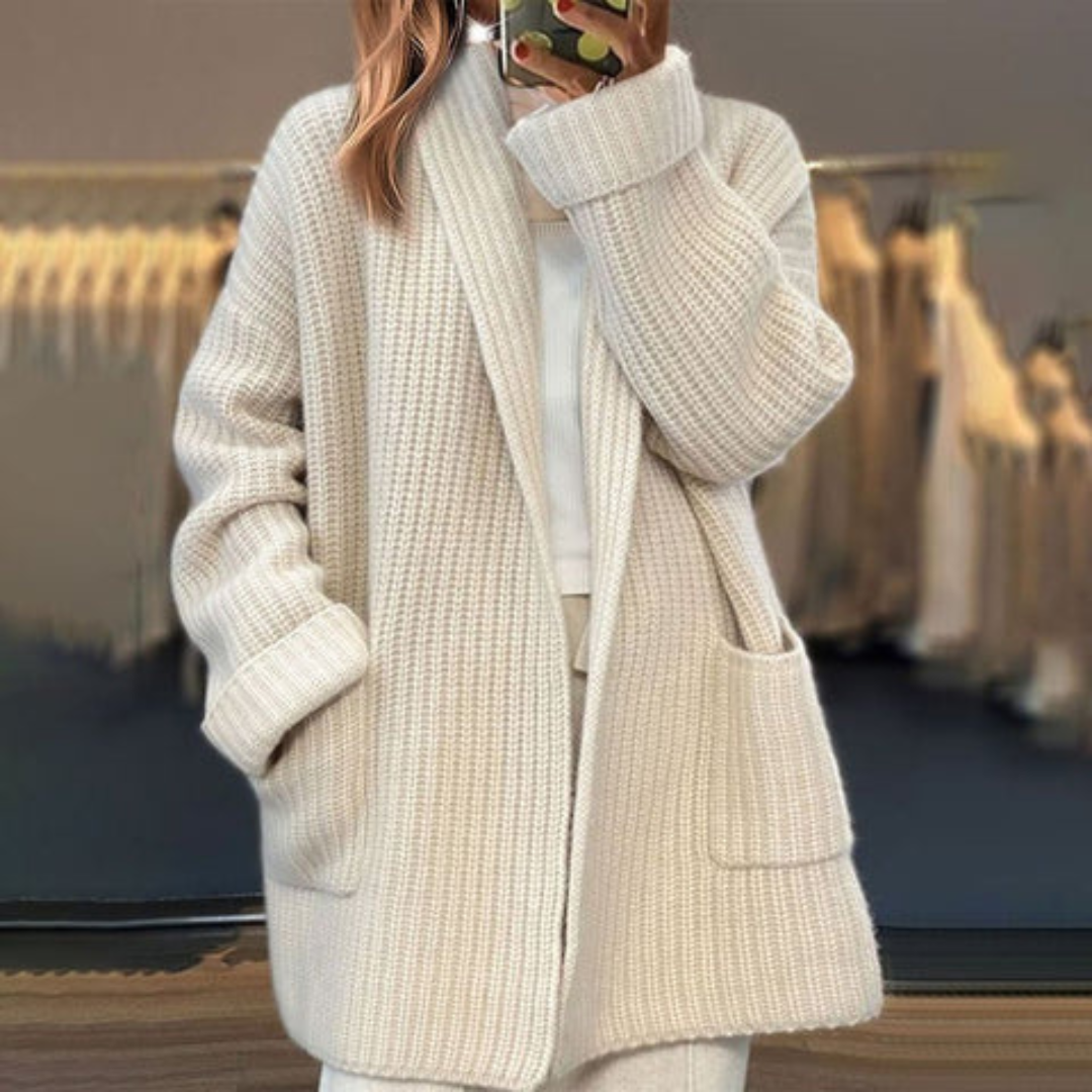 open knit gardigan