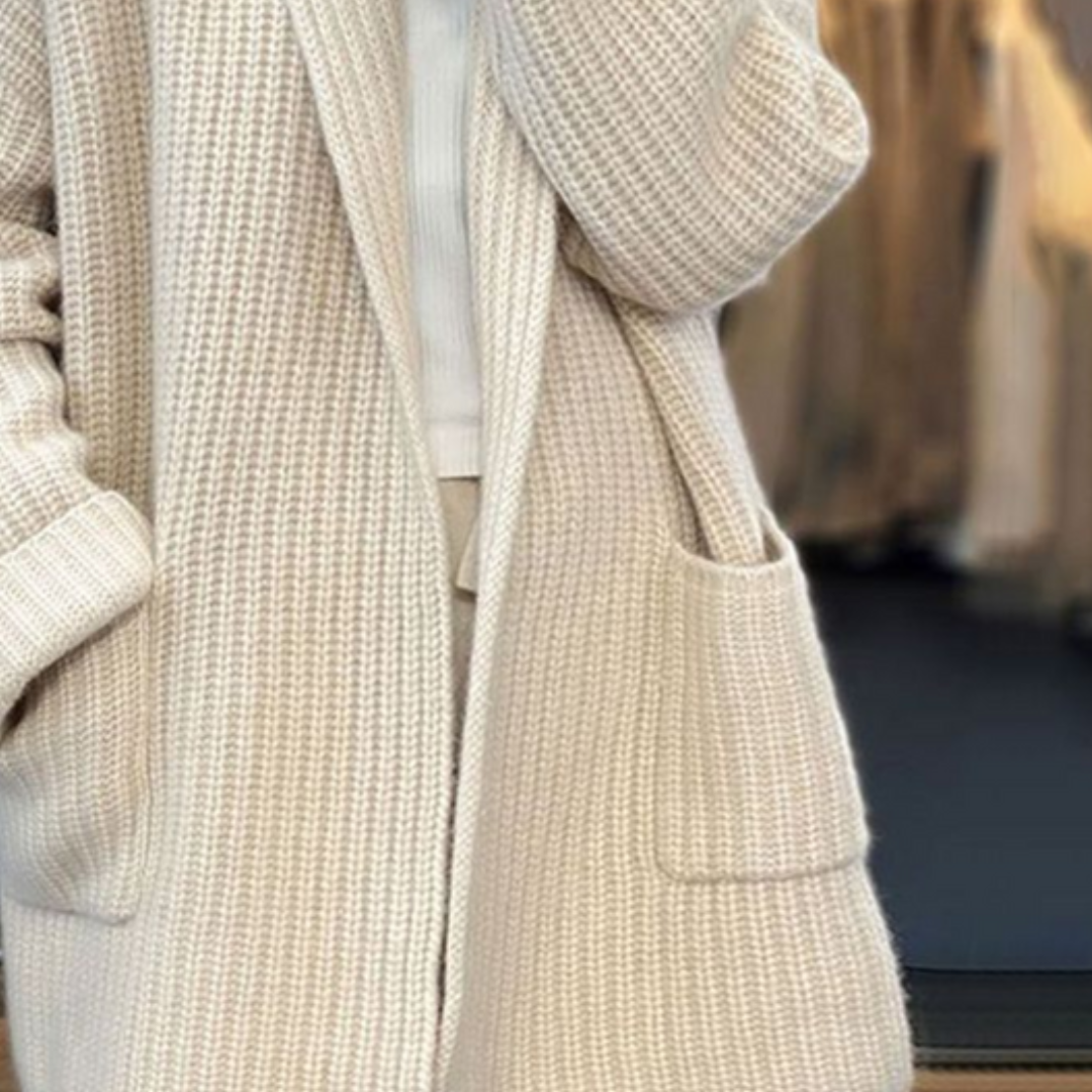 open knit gardigan
