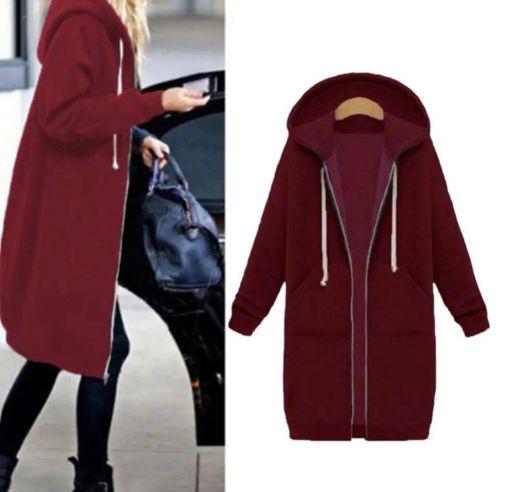 Long jacket with hood