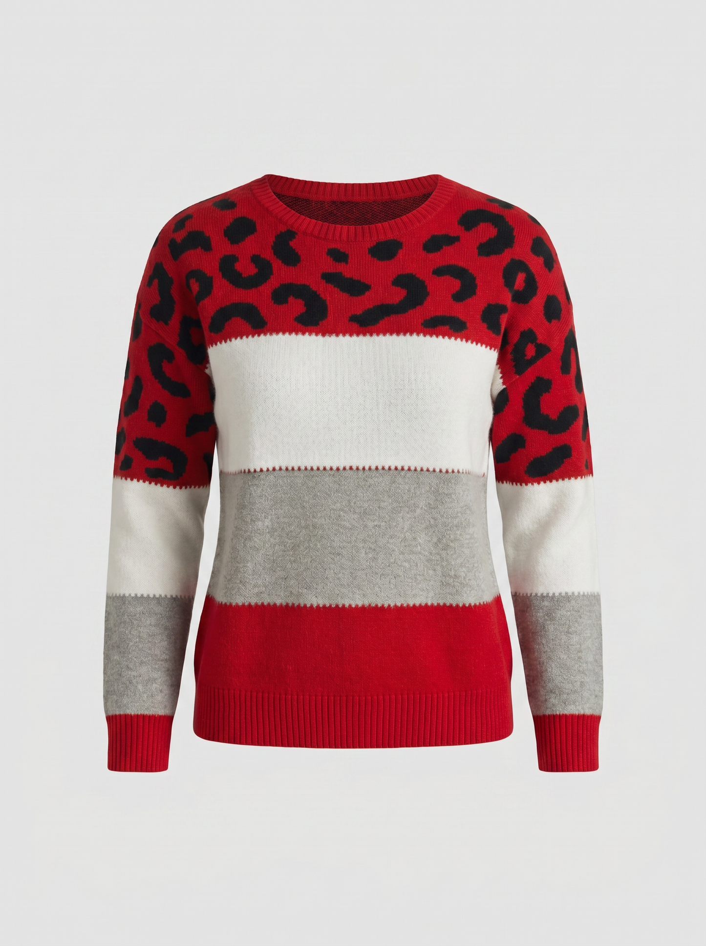 Knitted leopard sweater