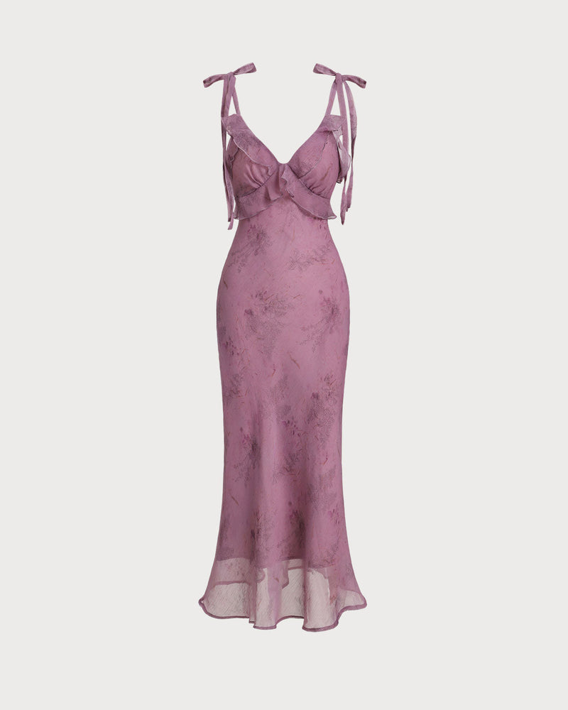 Violet Bloom Midi- dress