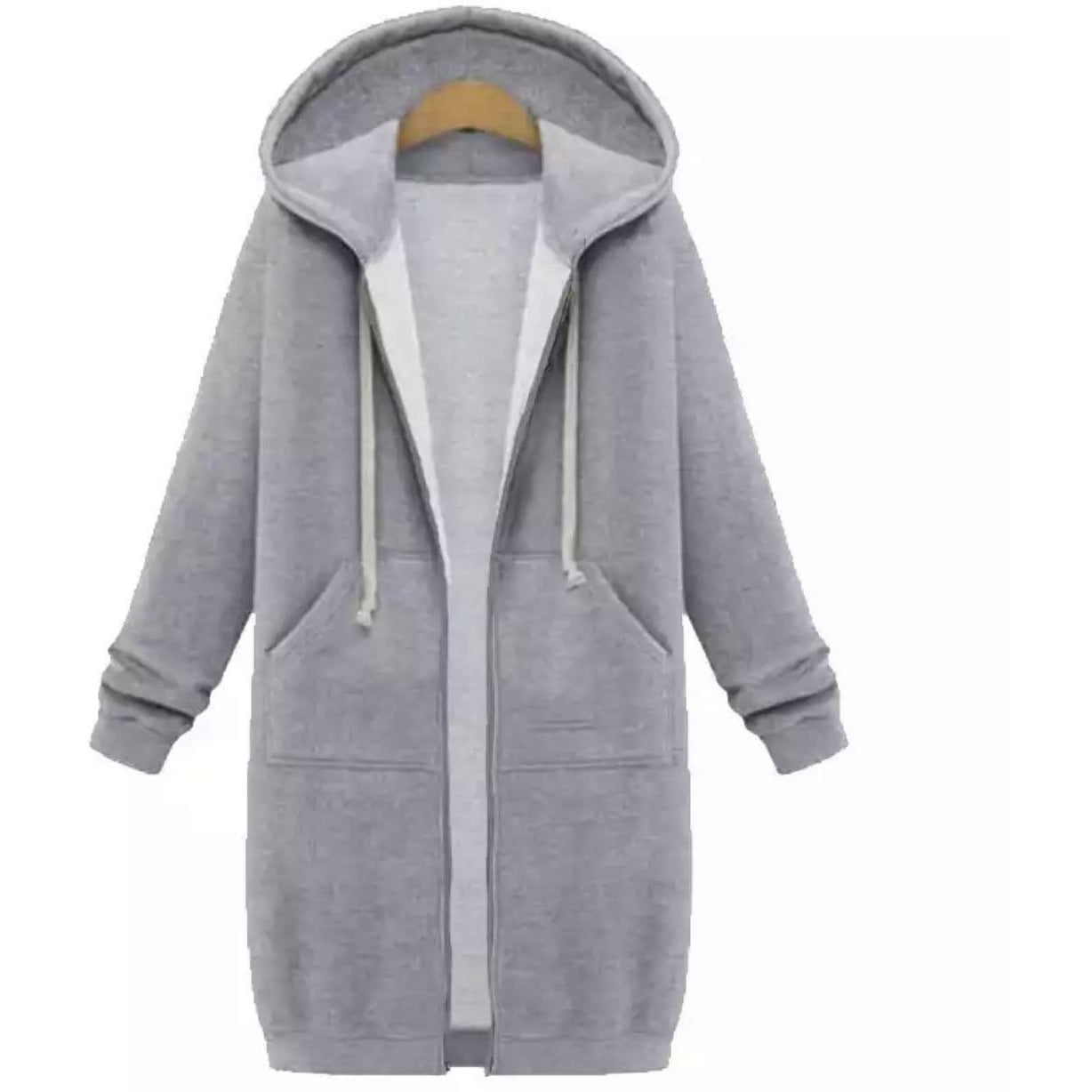 Long jacket with hood