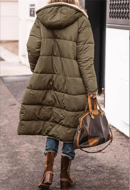 warm padded jacket whit hood