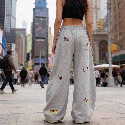 Seaside Pup Embroidered Joggers