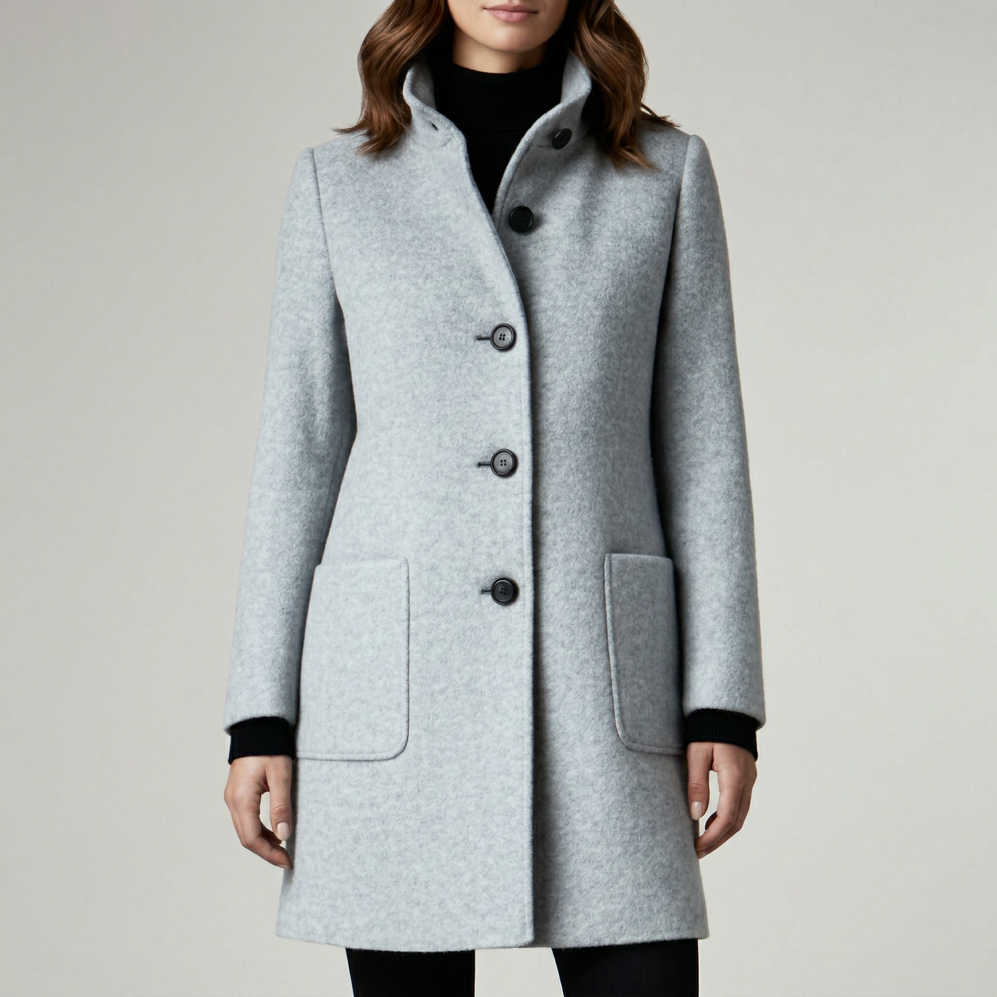 Ascend Wool-Blend Collar Coat