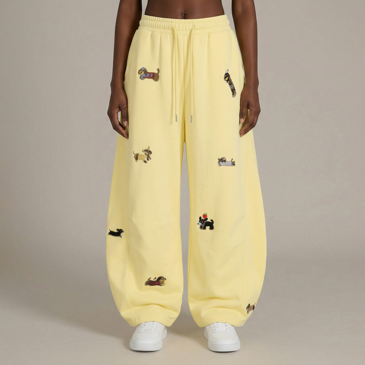 Seaside Pup Embroidered Joggers