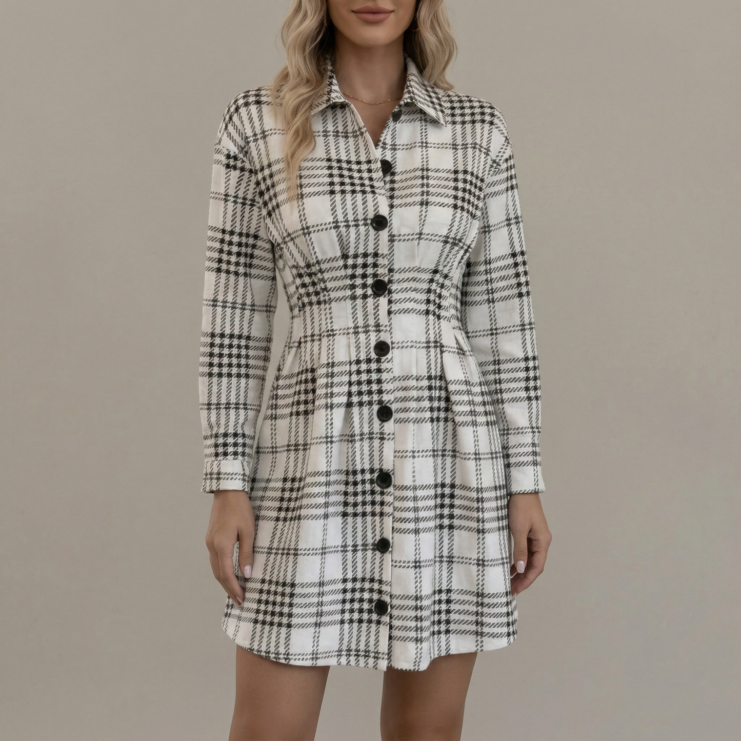 Graceful A-Line Shirt Dress