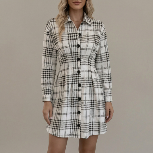 Graceful A-Line Shirt Dress