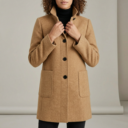 Ascend Wool-Blend Collar Coat