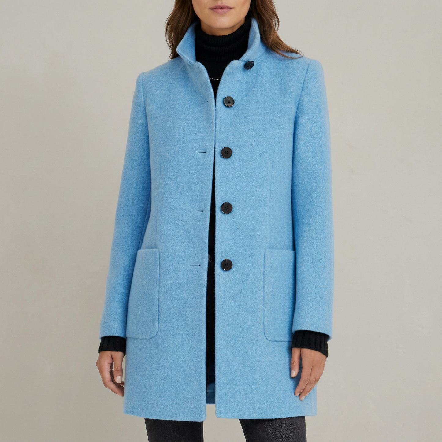 Ascend Wool-Blend Collar Coat