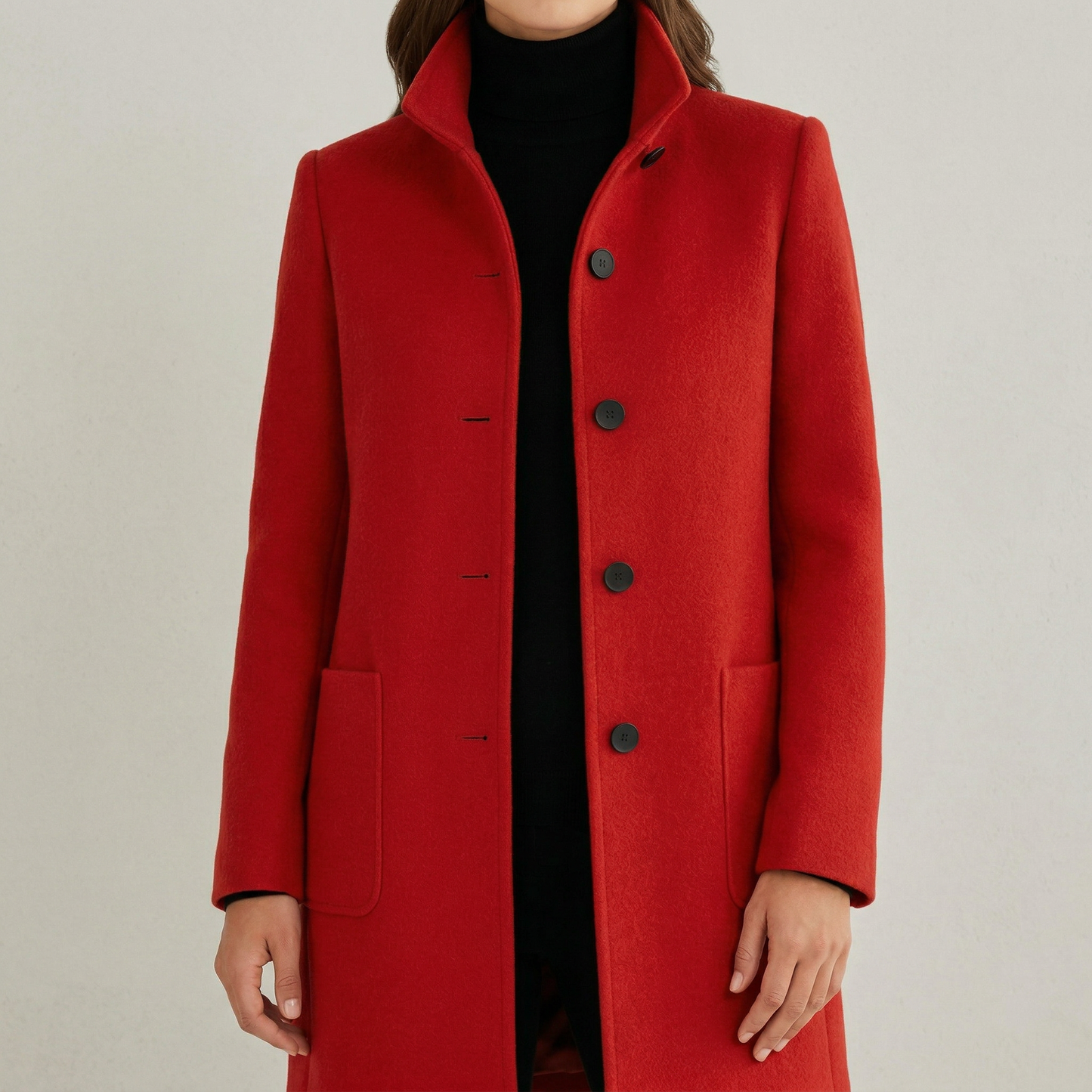 Ascend Wool-Blend Collar Coat