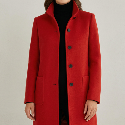 Ascend Wool-Blend Collar Coat
