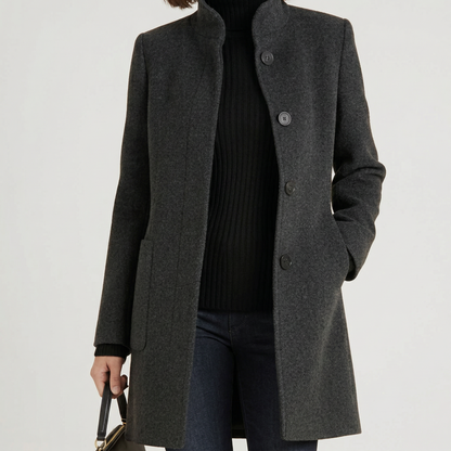 Ascend Wool-Blend Collar Coat