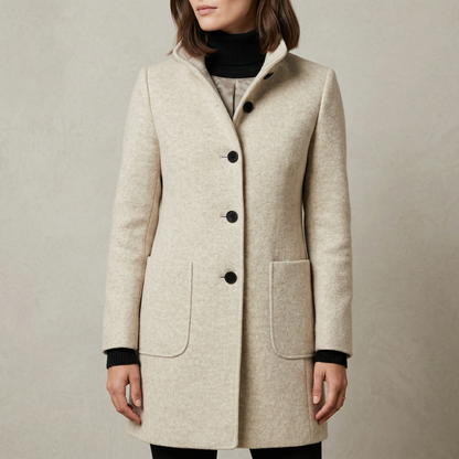 Ascend Wool-Blend Collar Coat