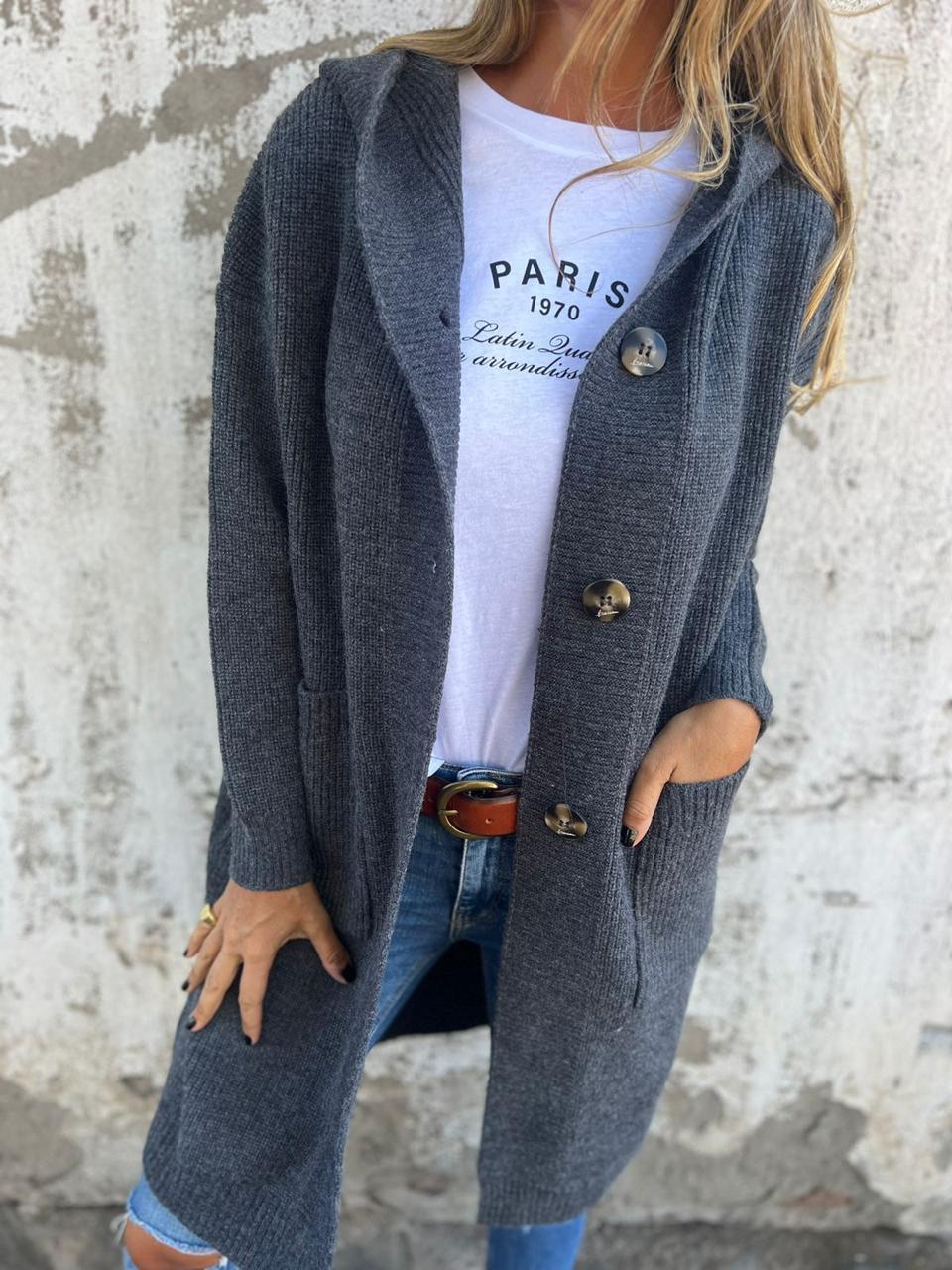 Elegant long knit gardigan