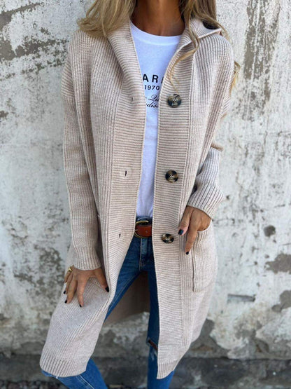 Elegant long knit gardigan