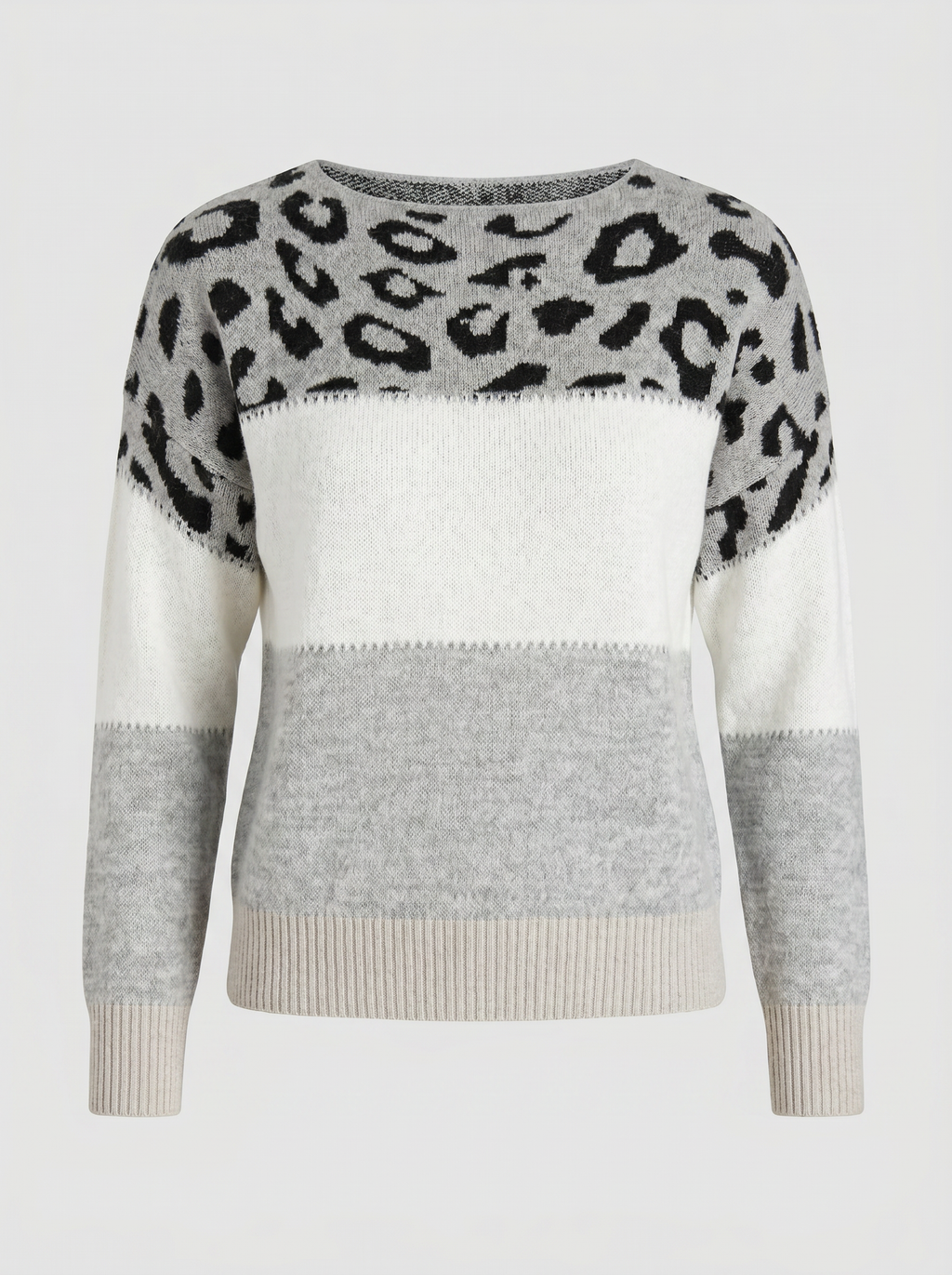 Knitted leopard sweater