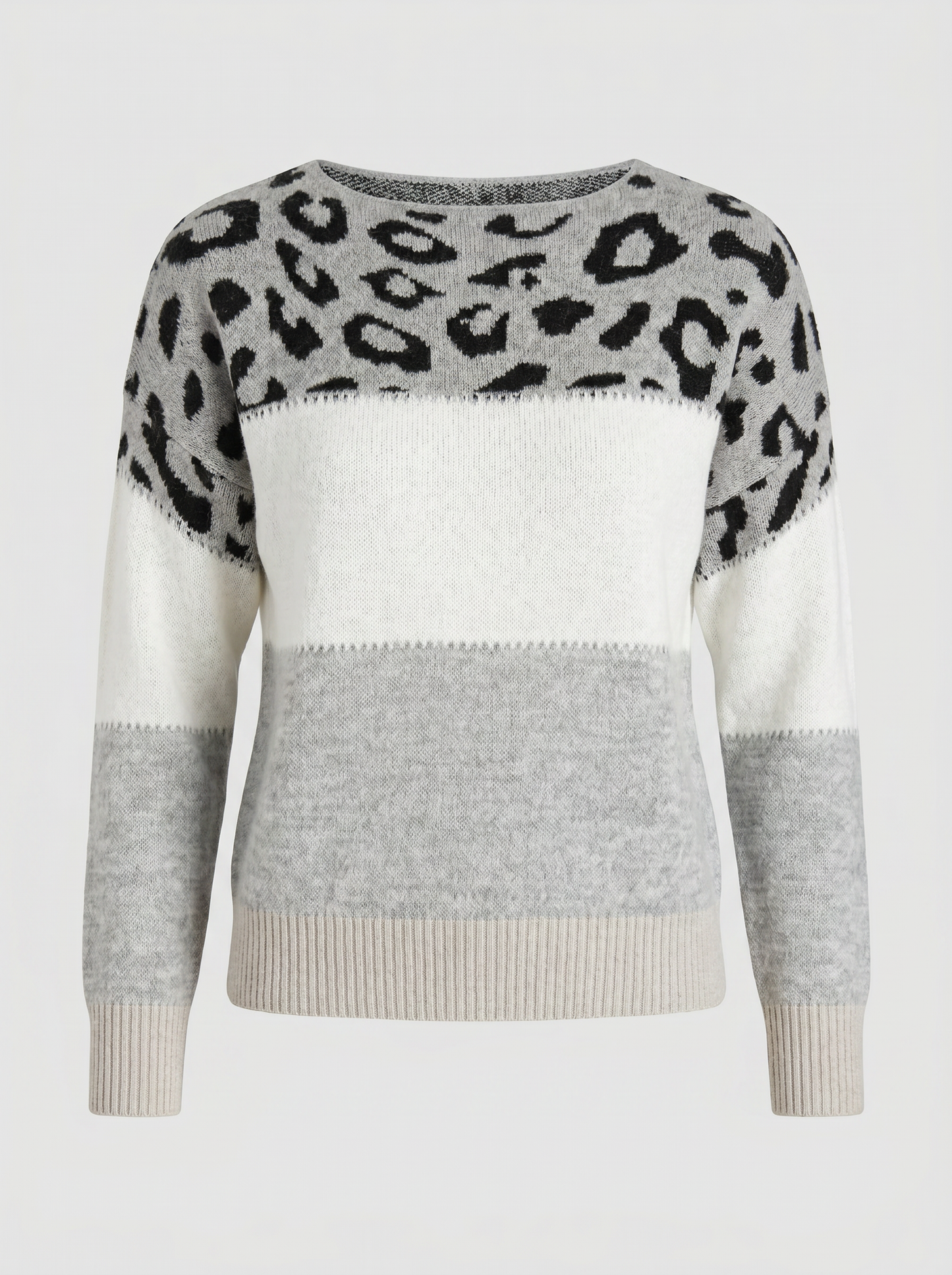 Knitted leopard sweater