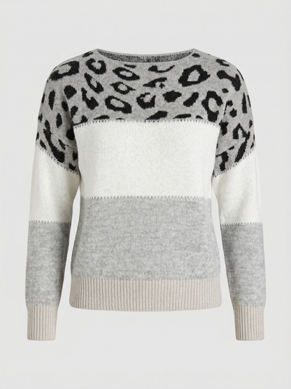 Knitted leopard sweater
