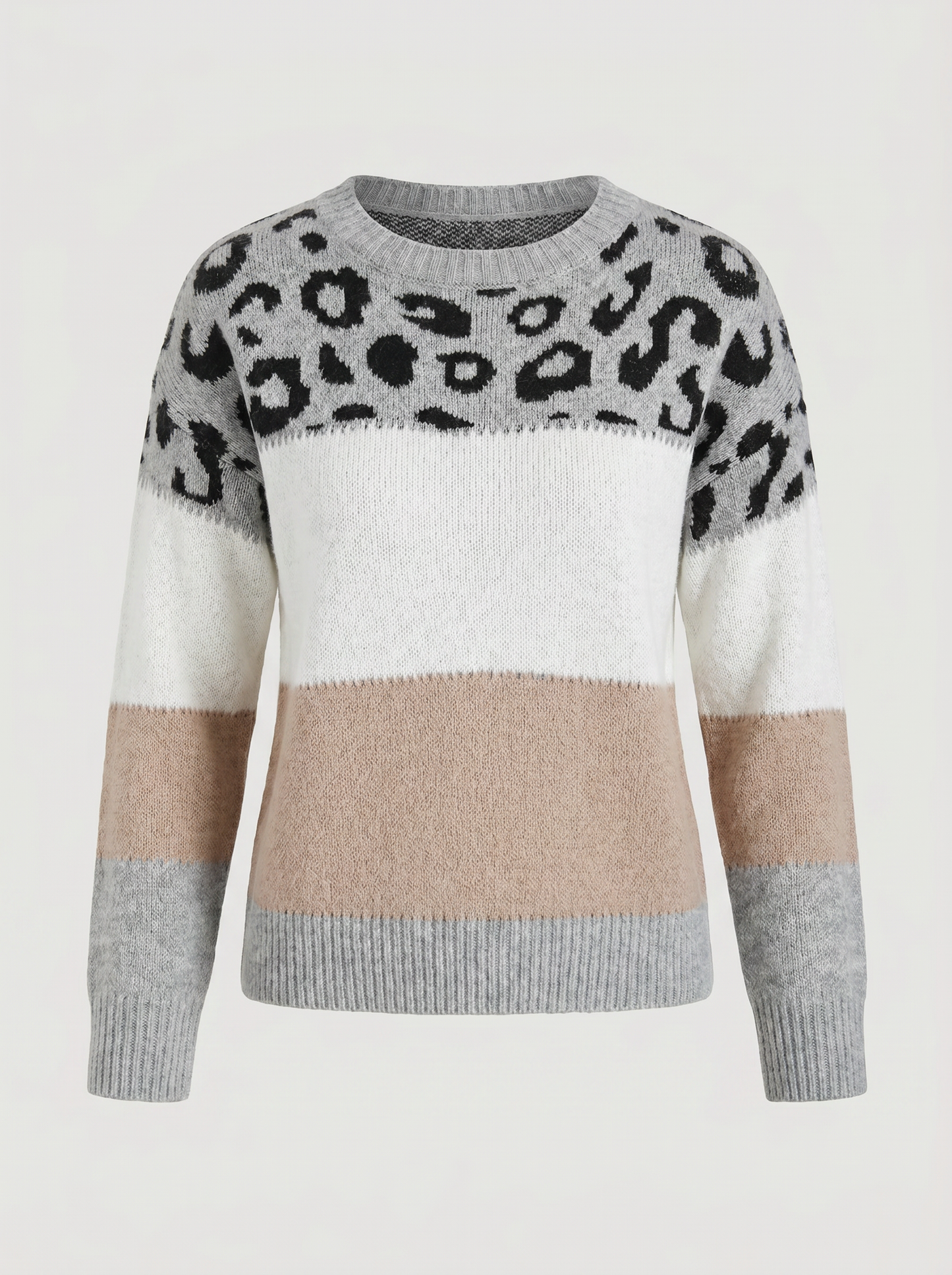 Knitted leopard sweater