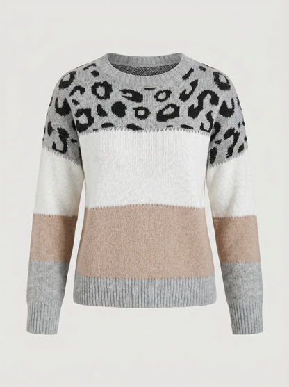 Knitted leopard sweater