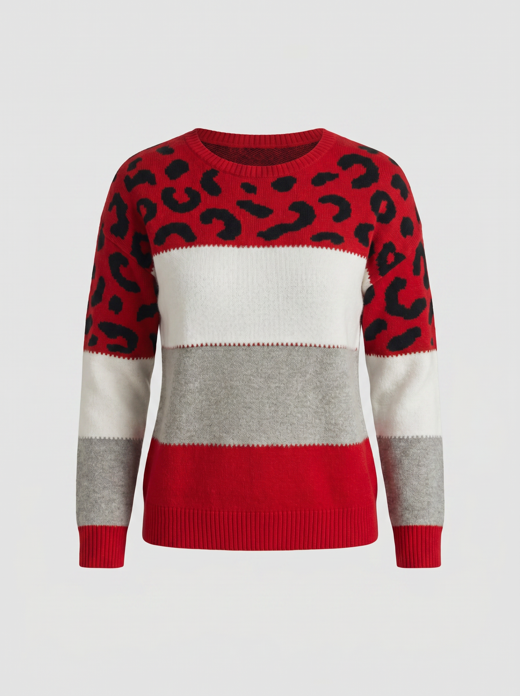 Knitted leopard sweater
