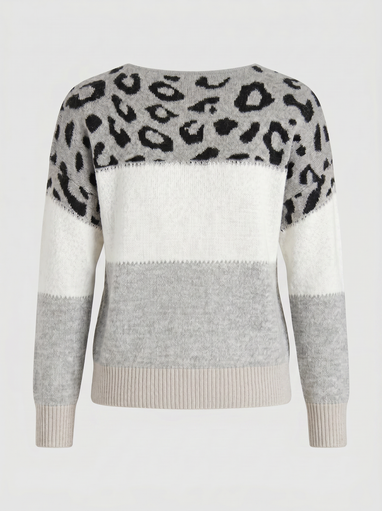 Knitted leopard sweater