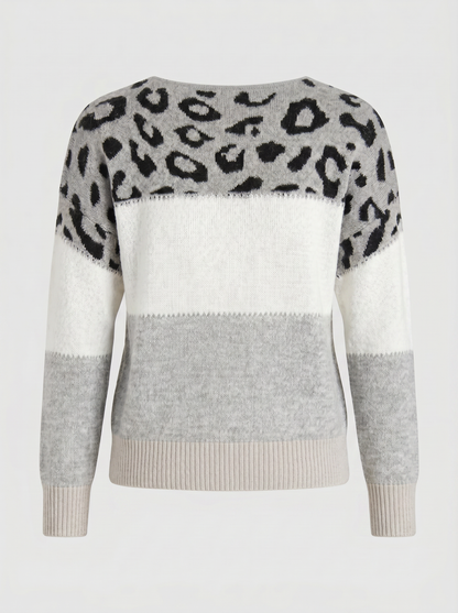 Knitted leopard sweater