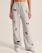 Seaside Pup Embroidered Joggers