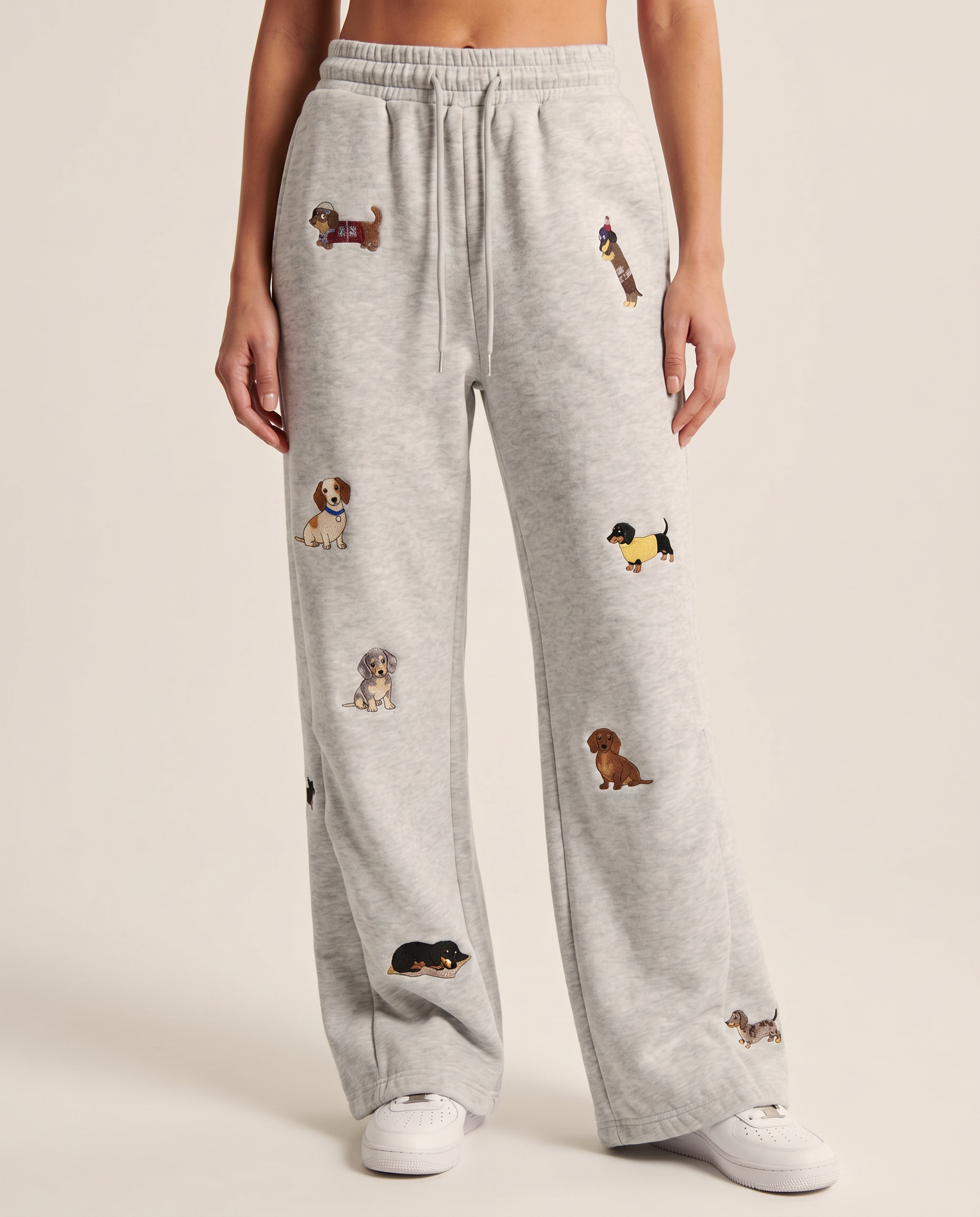 Seaside Pup Embroidered Joggers