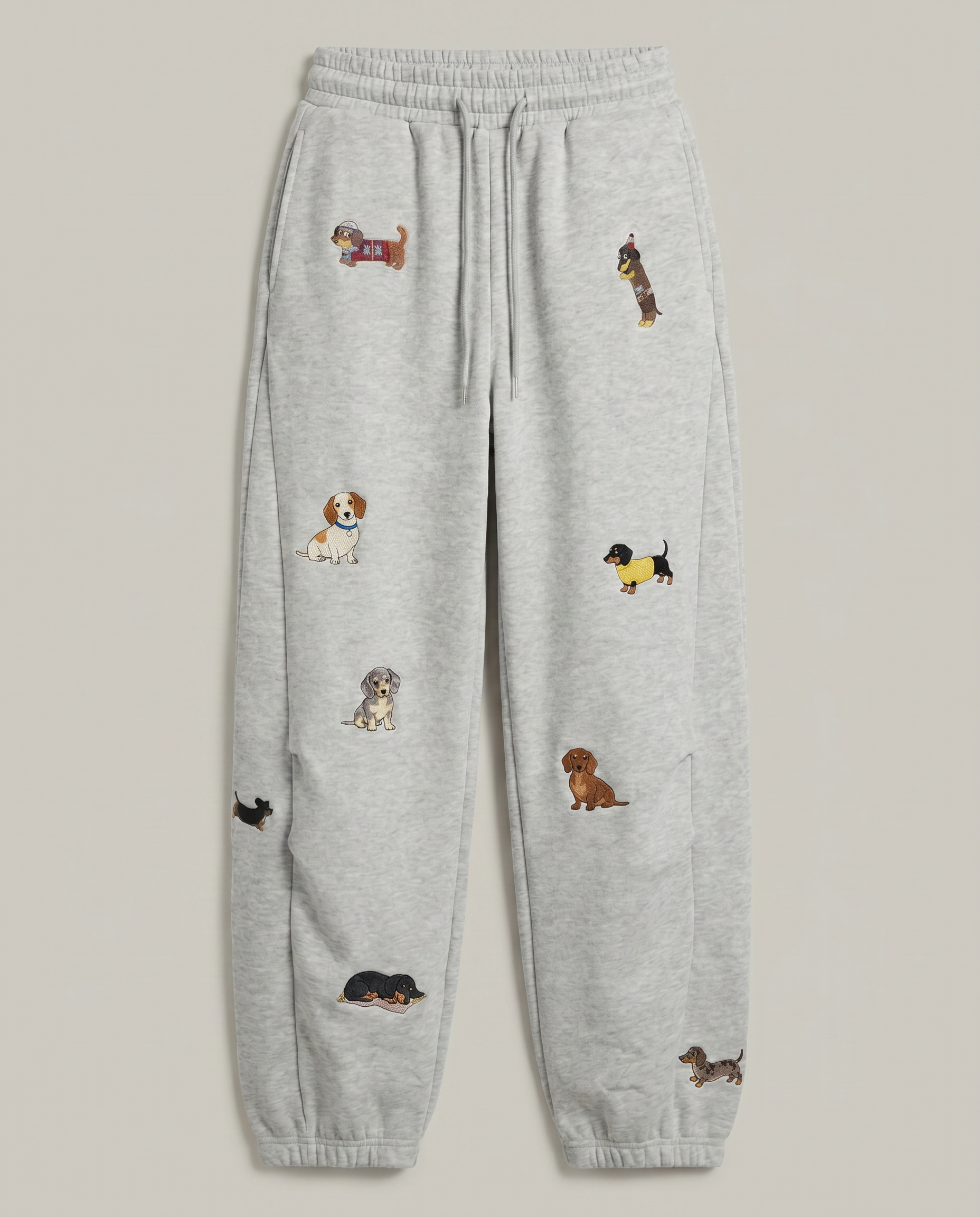 Seaside Pup Embroidered Joggers