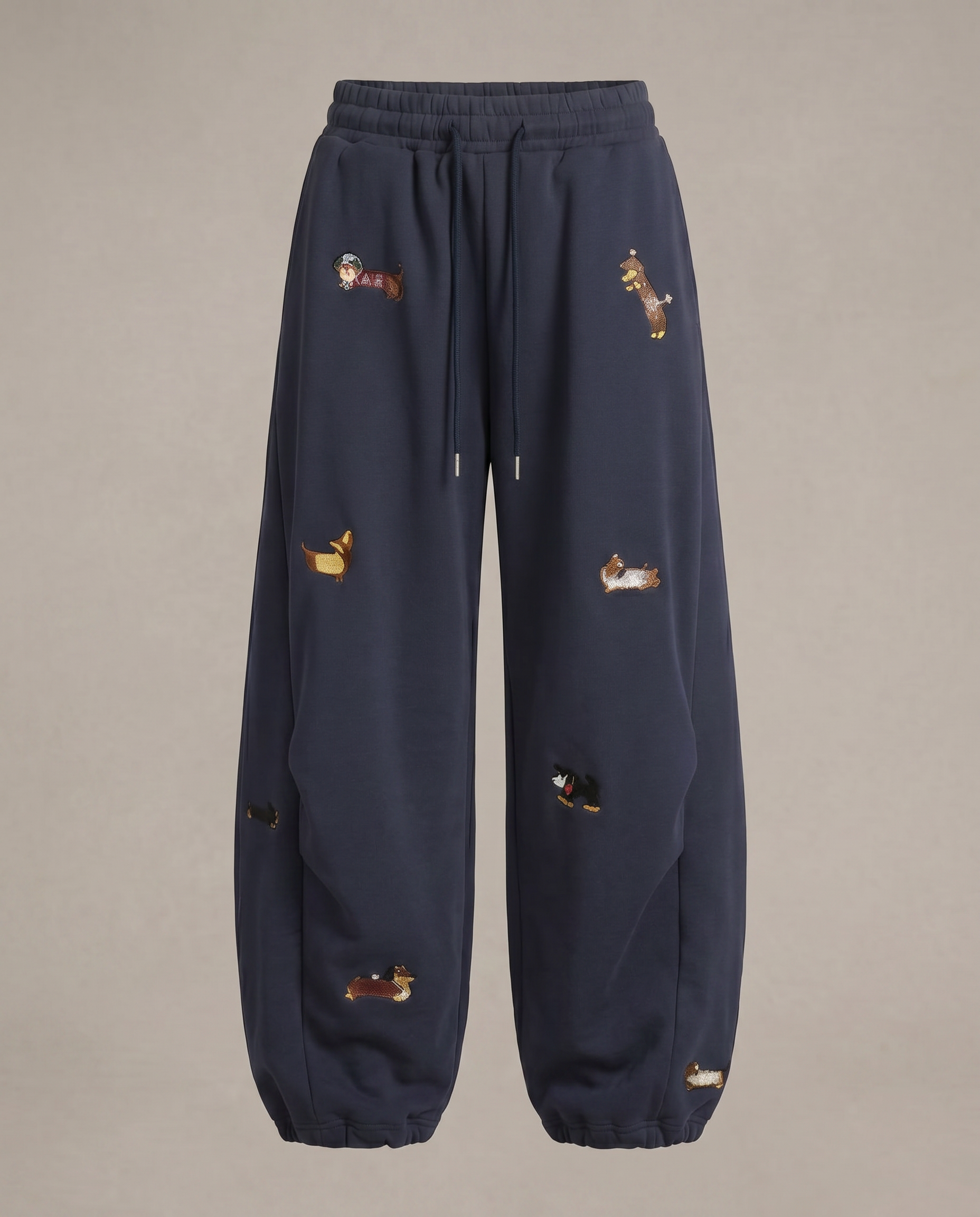 Seaside Pup Embroidered Joggers