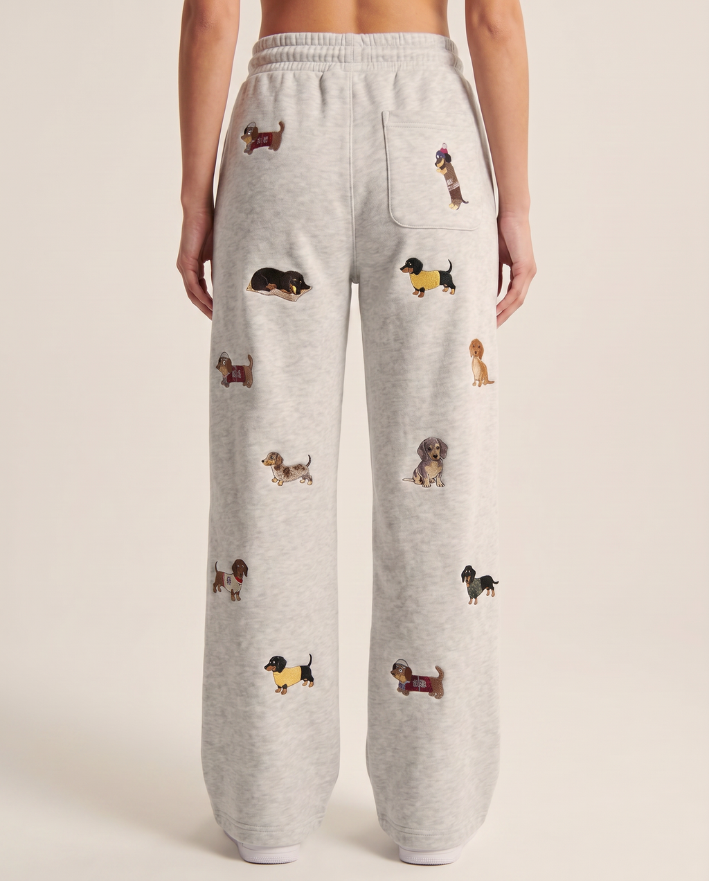 Seaside Pup Embroidered Joggers