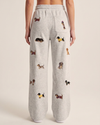 Seaside Pup Embroidered Joggers