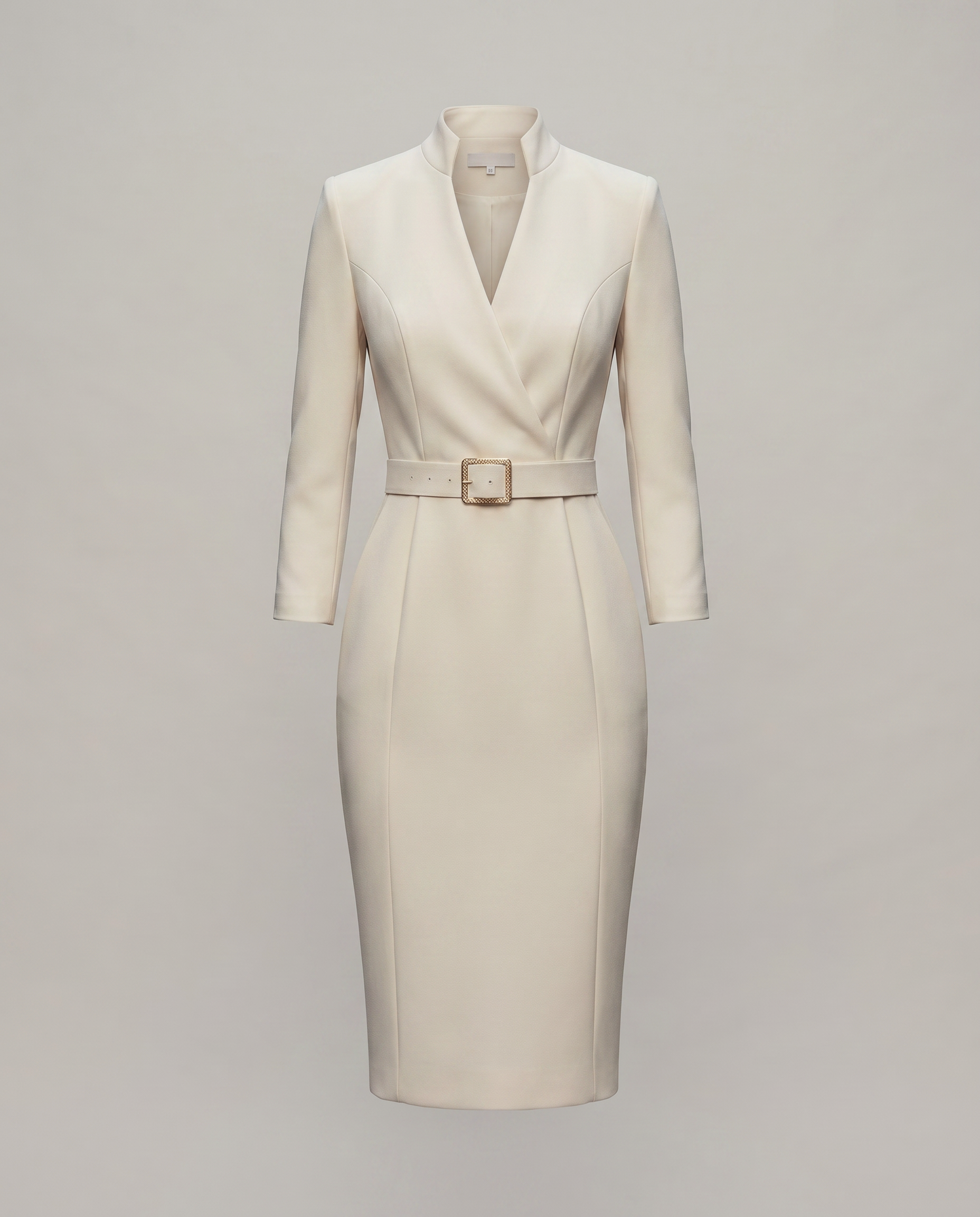 Refined dress with belt