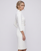 Refined dress with belt