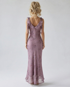 Violet Bloom Midi- dress