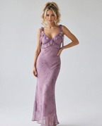 Violet Bloom Midi- dress