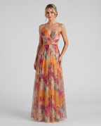 Floral Evening Dress