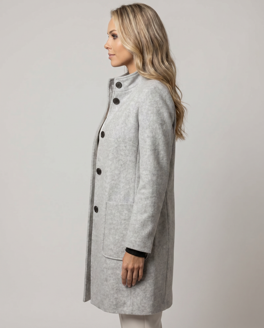 Ascend Wool-Blend Collar Coat